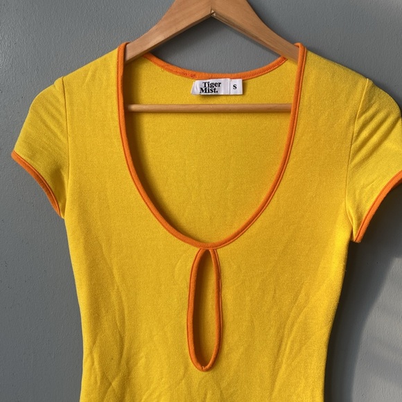 Yellow and Orange Mini Dress - Picture 3 of 4